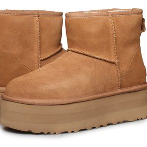 UGG Classic Mini Suede Platform Booties